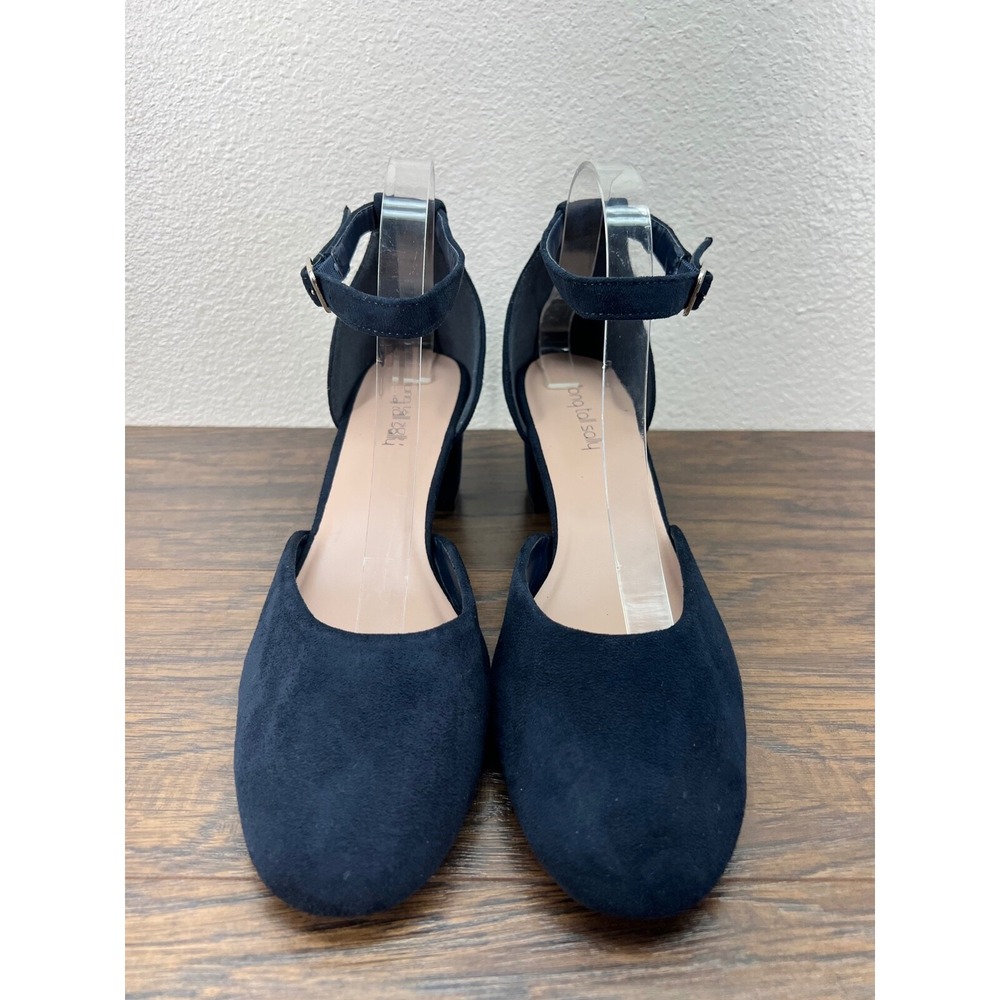 Long Tall Sally Megan Block Heel Ankle Strap Pumps Shoes US Women's 11